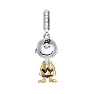 Pandora Silver and Gold Charlie Brown Charm